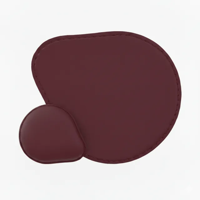 Kit mouse pad + porta-copos — couro sintético
