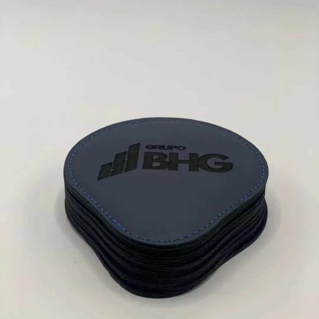 Kit mouse pad + porta-copos — couro sintético — foto 9