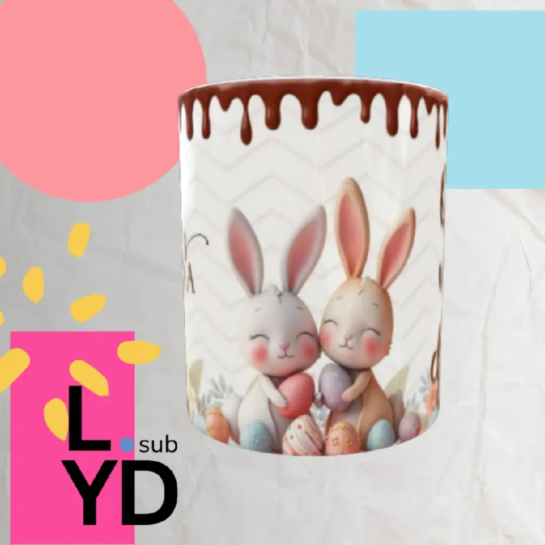 Caneca porcelana Feliz Páscoa 325 ml — foto 5