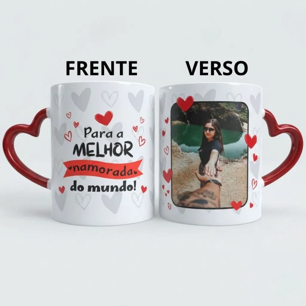 Caneca porcelana 325 ml — foto (namorados)