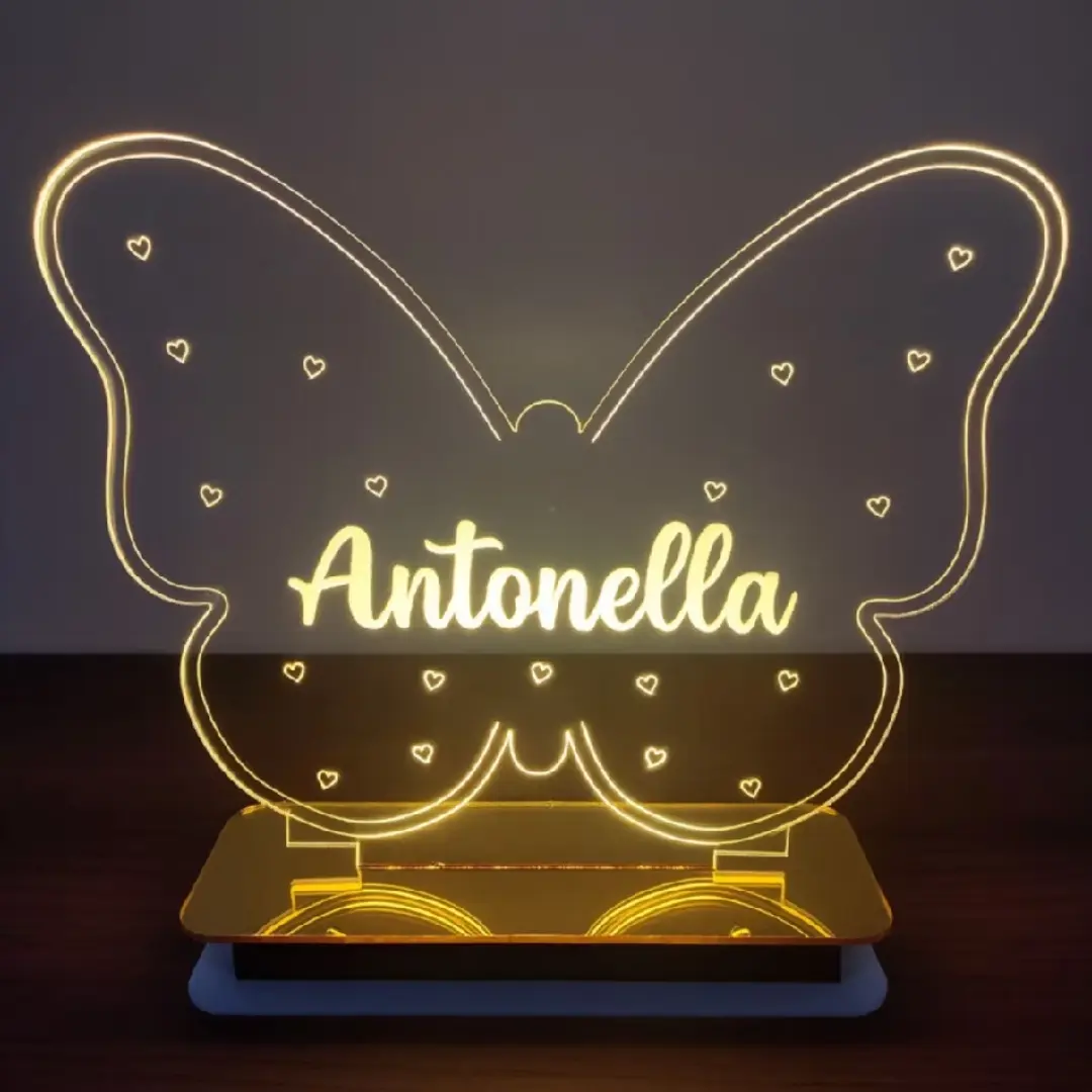 Luminária borboleta com nome — + brinde — foto 6
