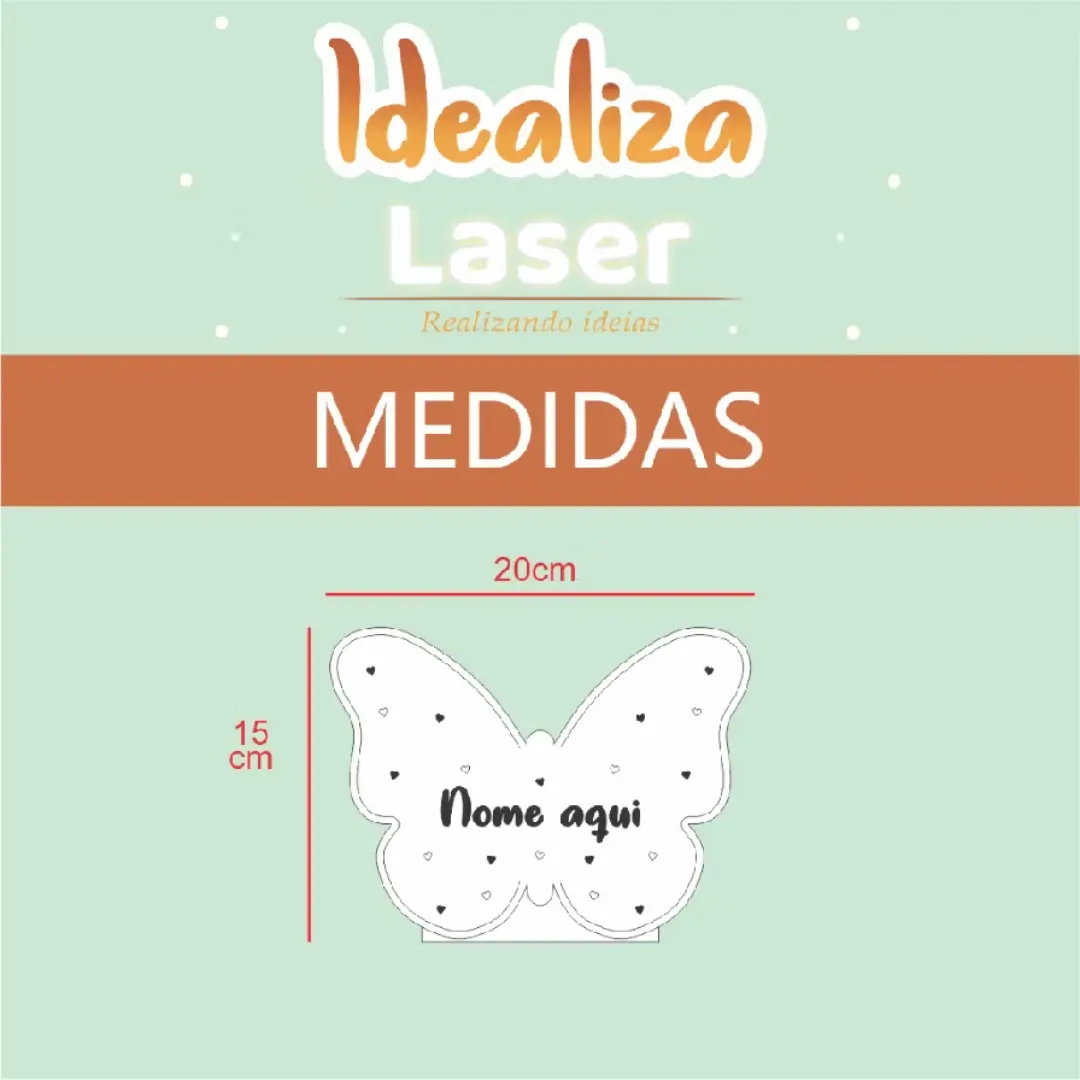 Luminária borboleta com nome — + brinde — foto 9