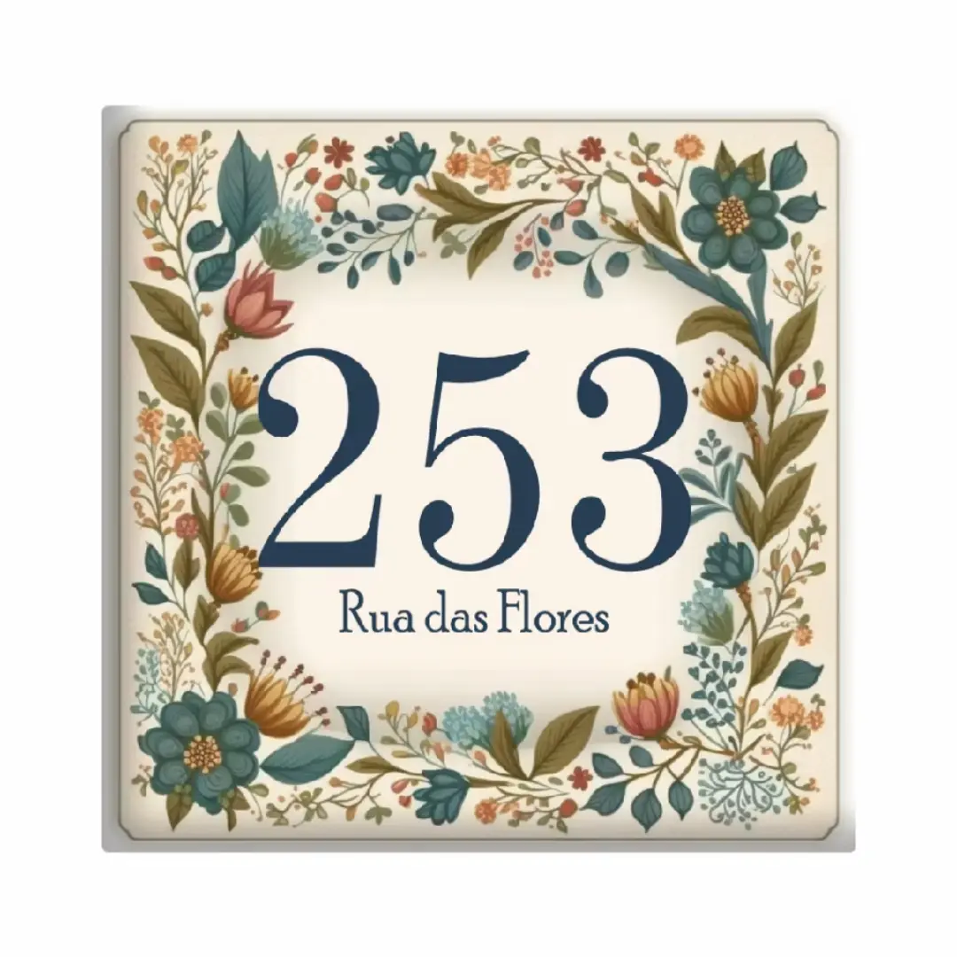 Azulejo número de casa + rua — modelo 10 — foto 2