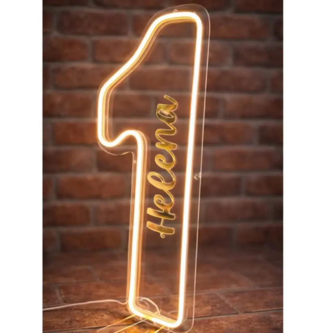 Luminária número 1 neon + nome — 40 cm — foto 4