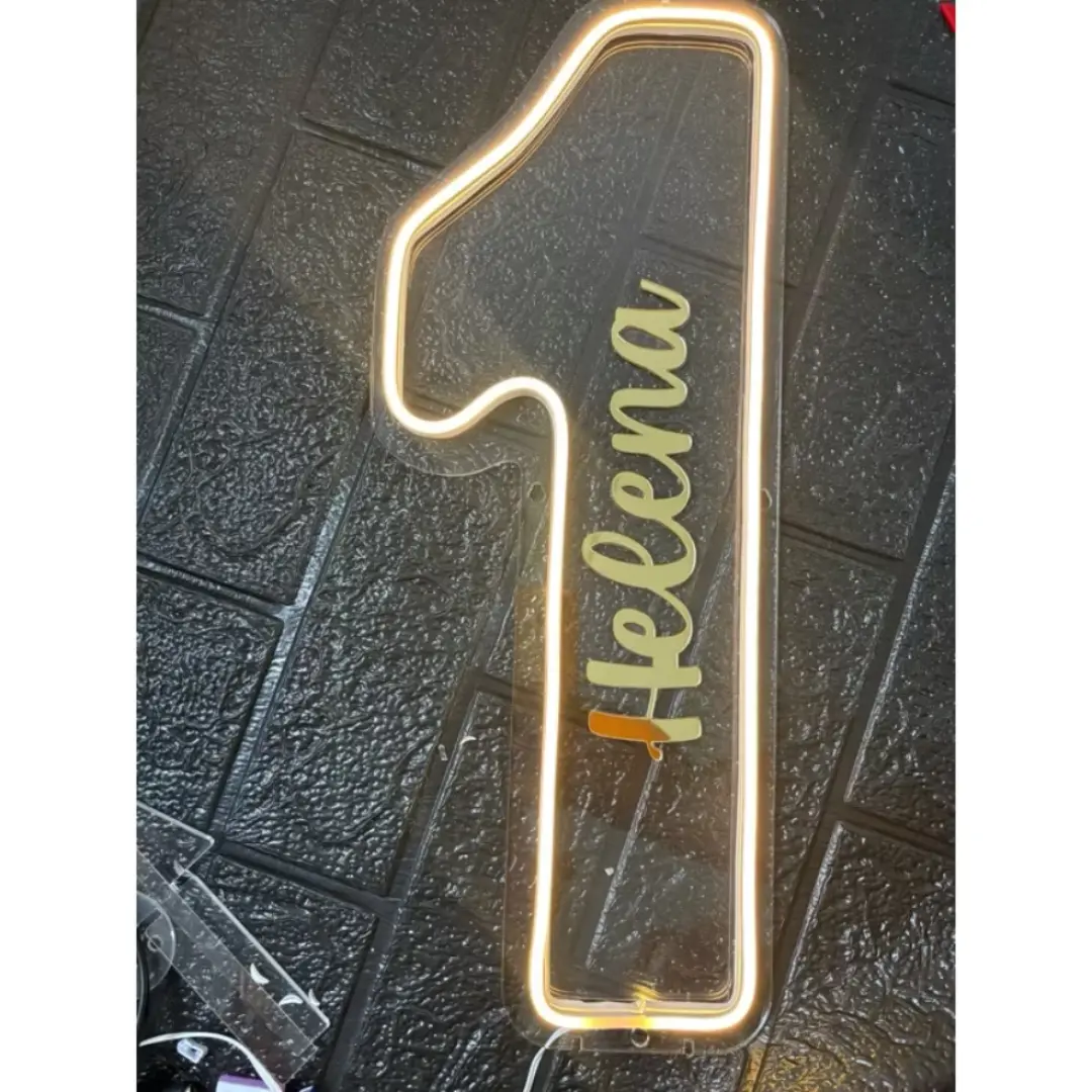 Luminária número 1 neon + nome — 40 cm — foto 9