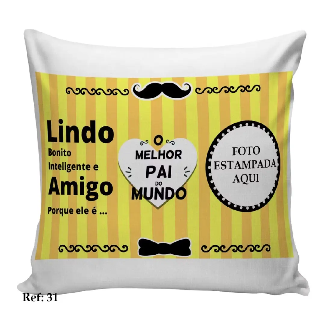 Almofada personalizada melhor pai do mundo com foto — foto 2