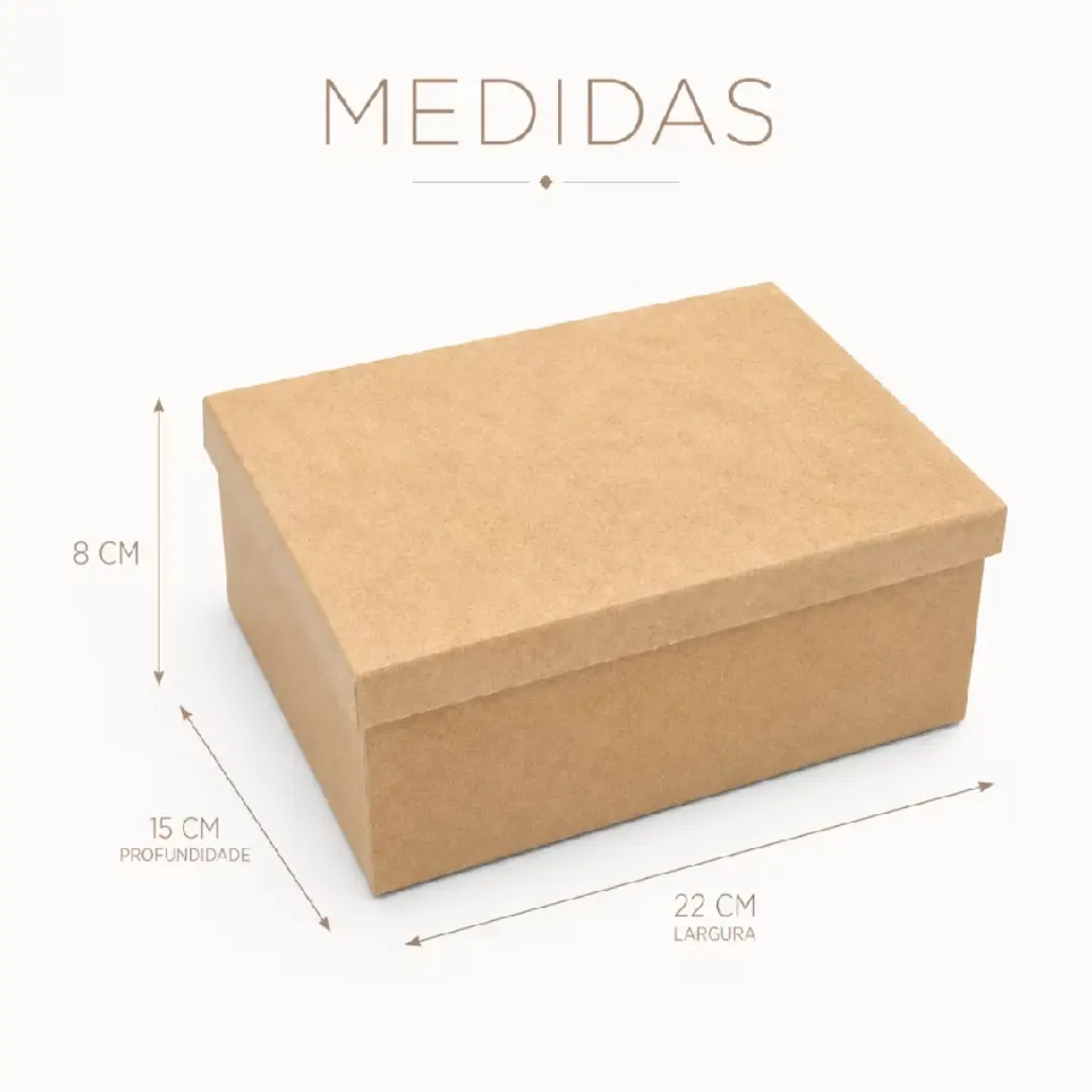 Caixa MDF retangular 22×15×8 cm — foto 3