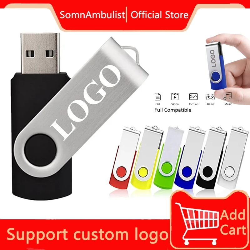 Pendrive USB carro — logo (capacidades mistas)