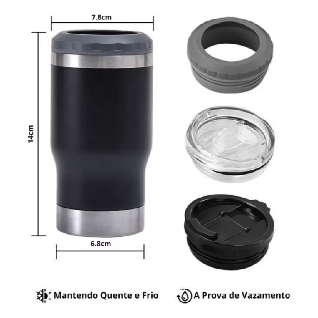 Copo térmico porta-lata long neck 420 ml — foto — foto 5