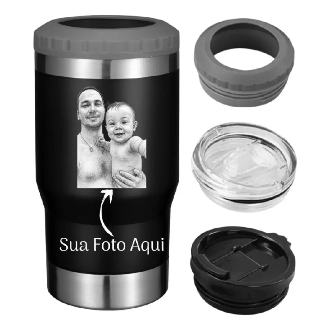 Copo térmico porta-lata long neck 420 ml — foto — foto 6