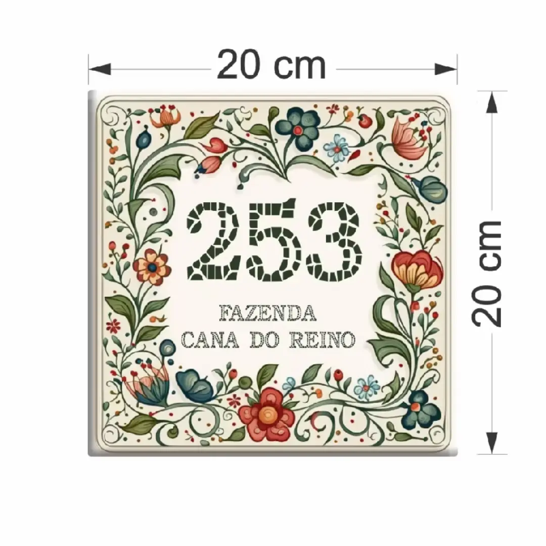 Azulejo número de casa + rua — modelo 2 — foto 3