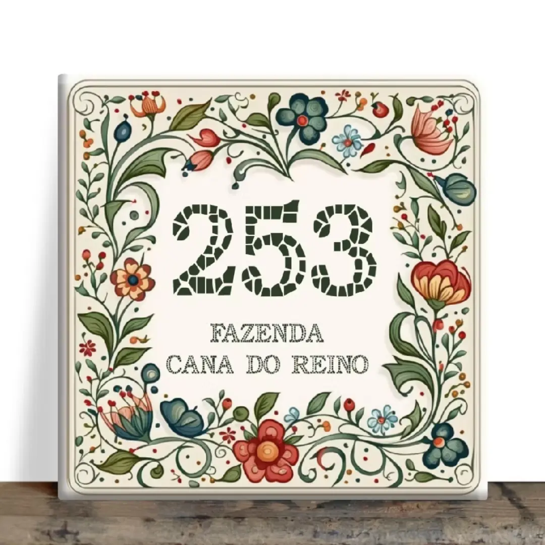 Azulejo número de casa + rua — modelo 2 — foto 4
