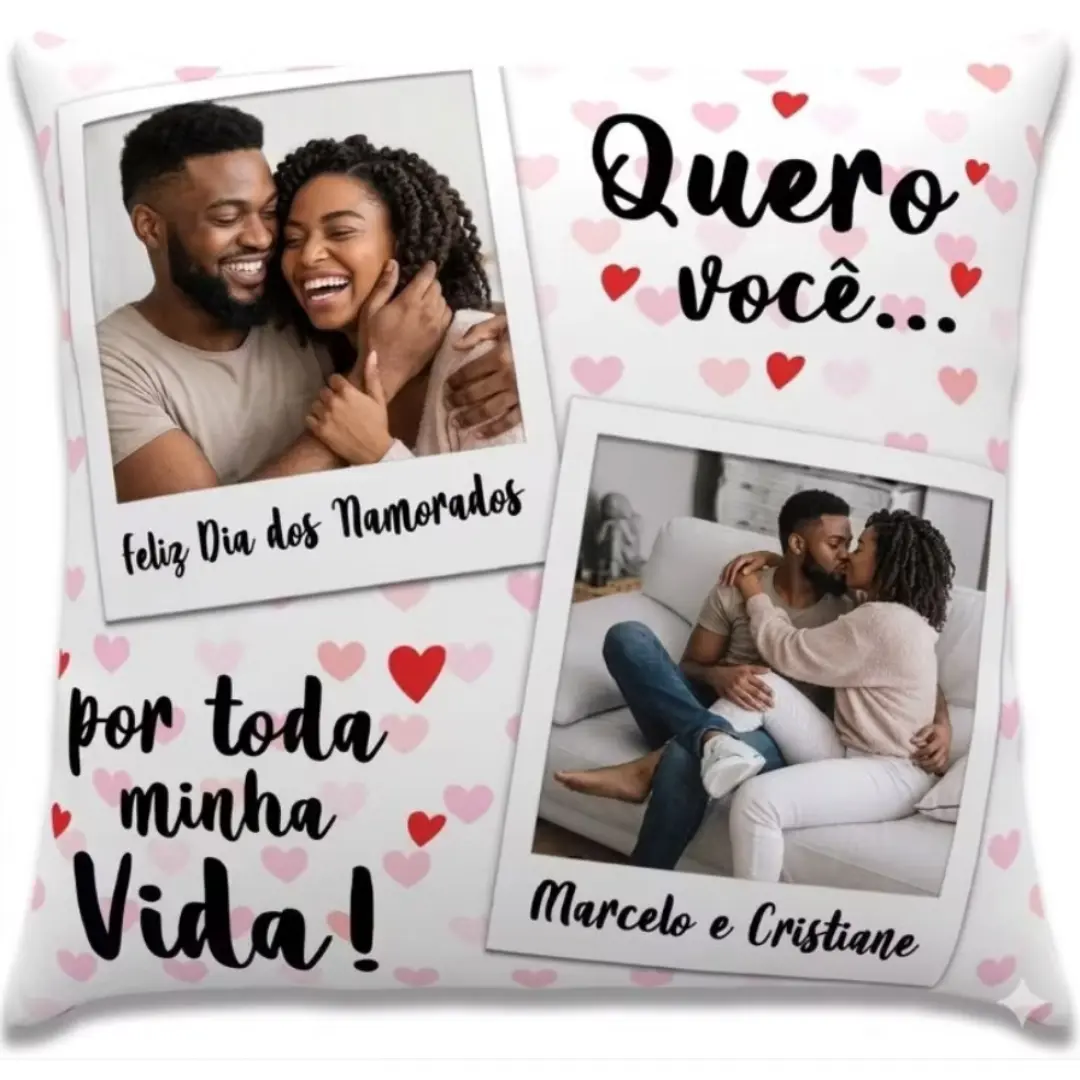 Almofada estilo Polaroid com foto e nome — foto 5