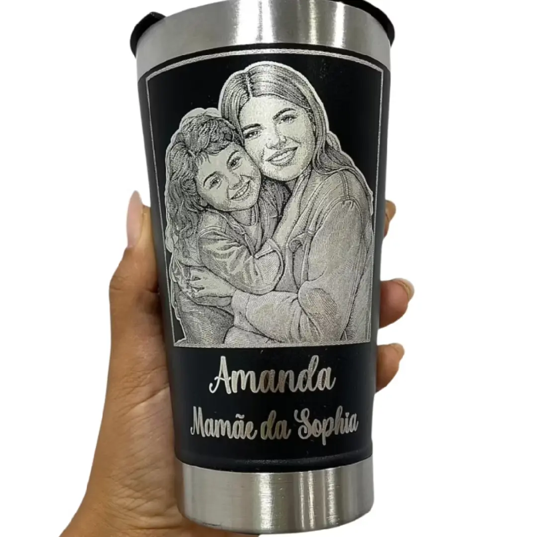 Copo térmico personalizado — foto e nome a laser — foto 10