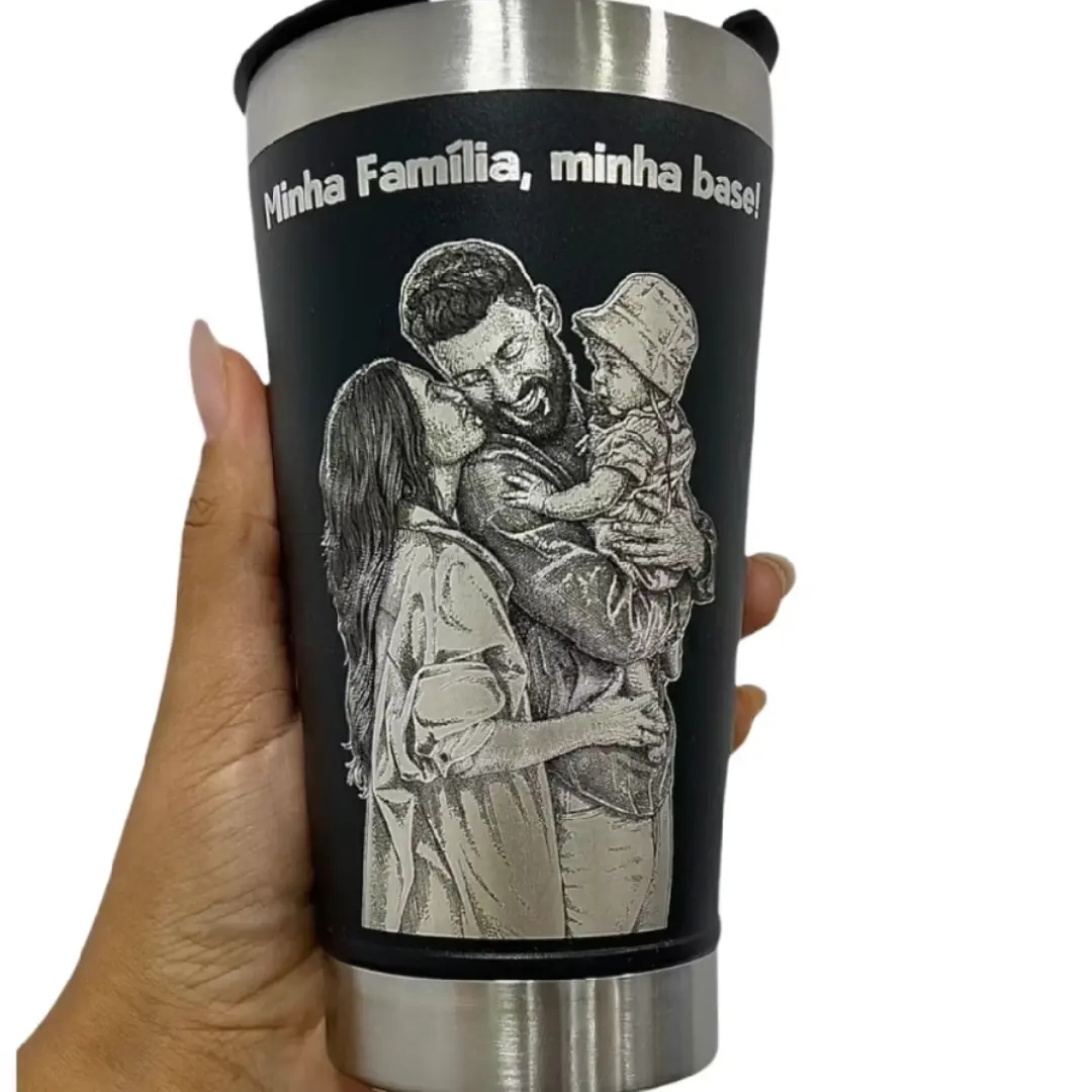 Copo térmico personalizado — foto e nome a laser — foto 11