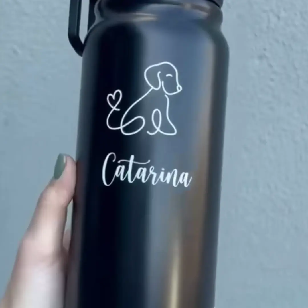 Garrafa térmica inox 800 ml pet lover personalizada — foto 2