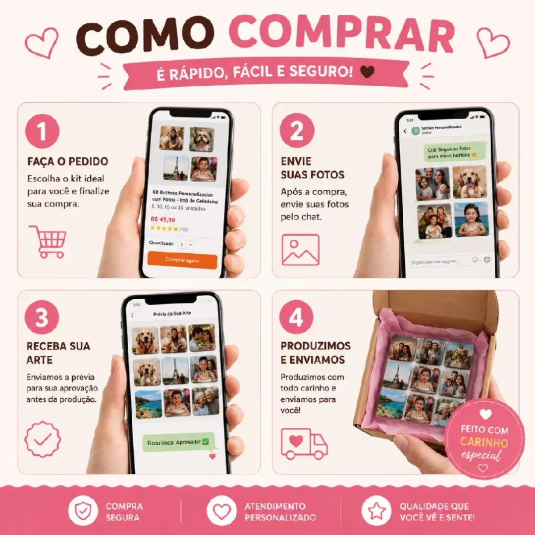 Kit ímãs de geladeira com foto 5×5 cm — foto 6