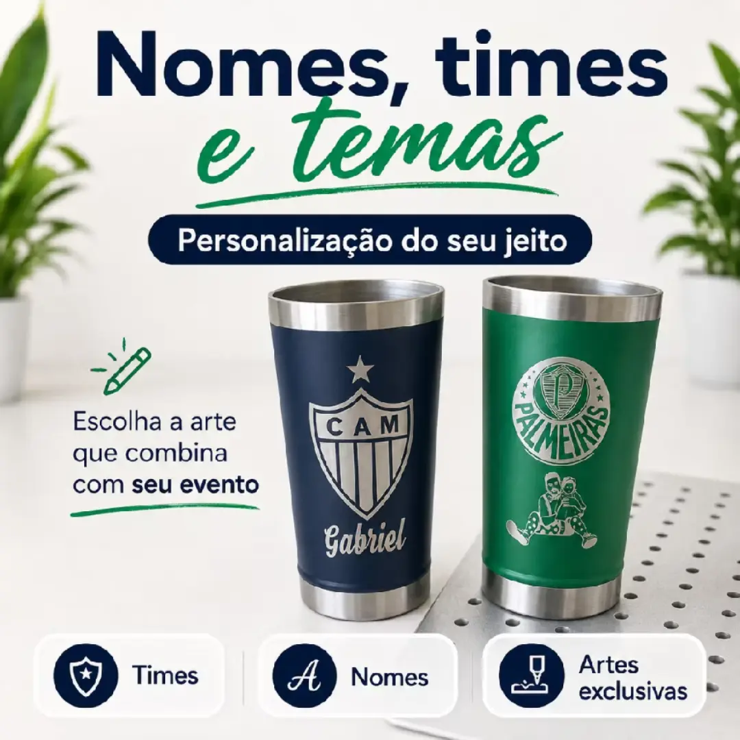Copo térmico 473 ml — kit 10, 15 ou 30 (laser) — foto 8