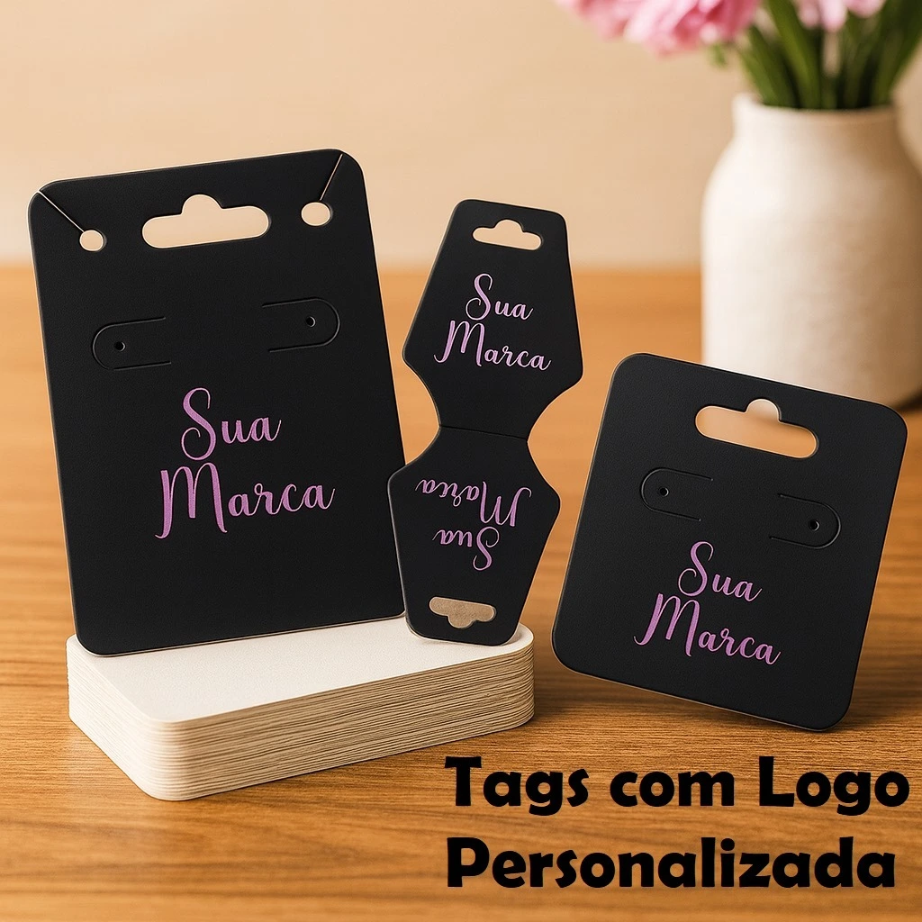 Tags/cartelas personalizadas para bijuterias