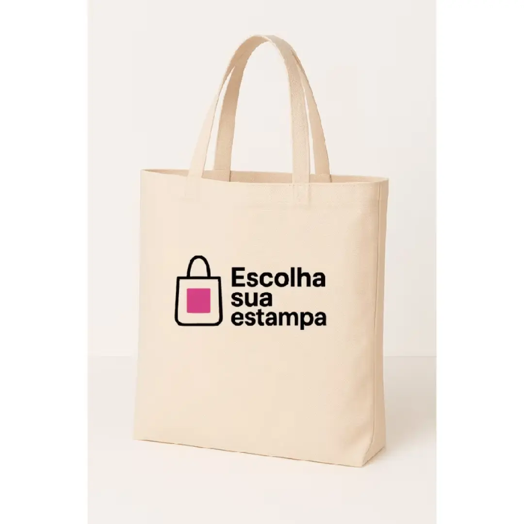 Kit 3 ecobags algodão cru 38×40 cm — sua estampa — foto 9