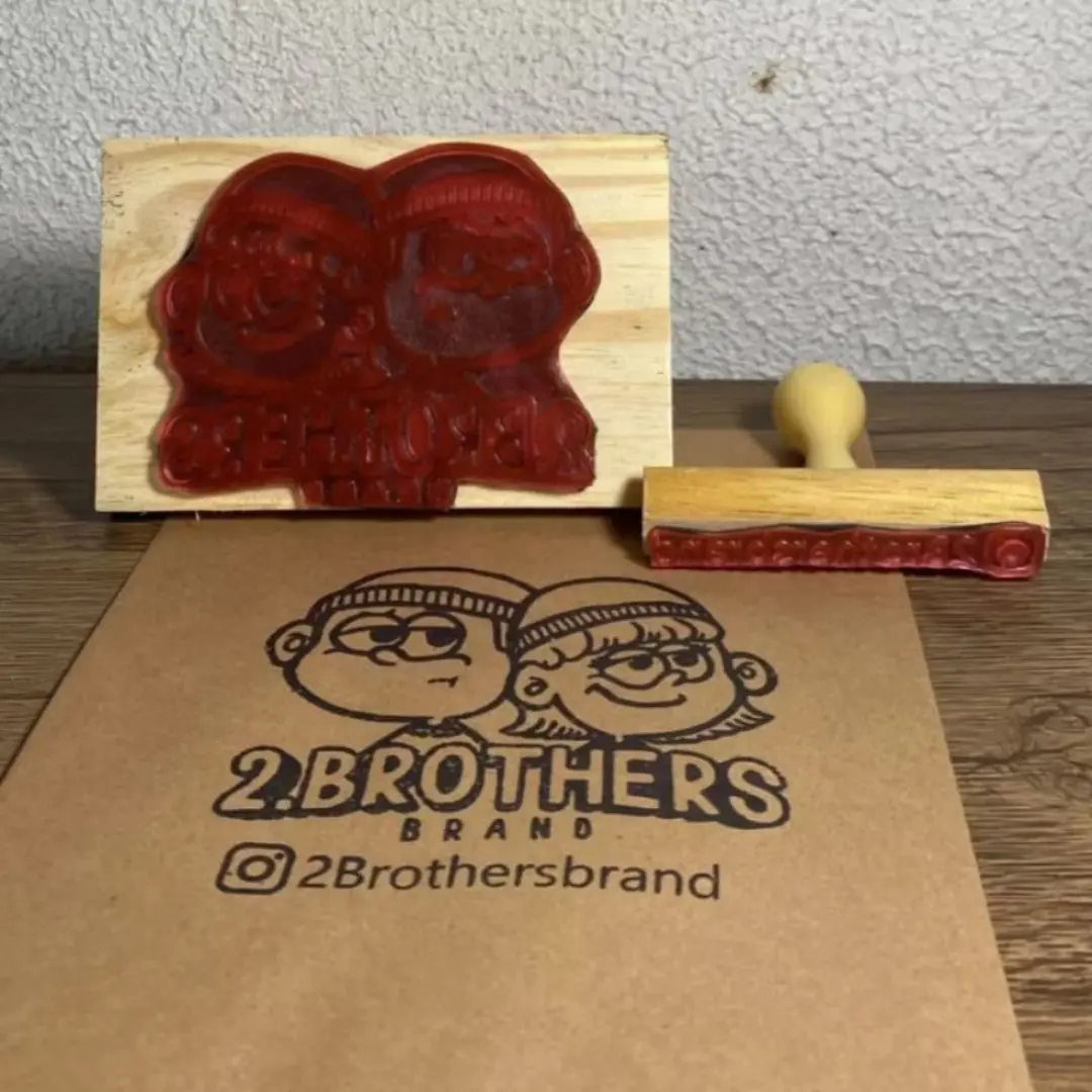Kit carimbo logo + rede social + almofada — foto 4