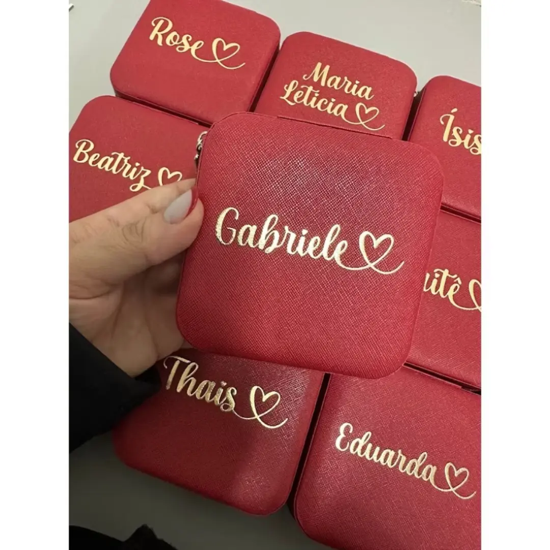 Kit porta-joias 10×10×5 cm com nome — lembrancinha — foto 5
