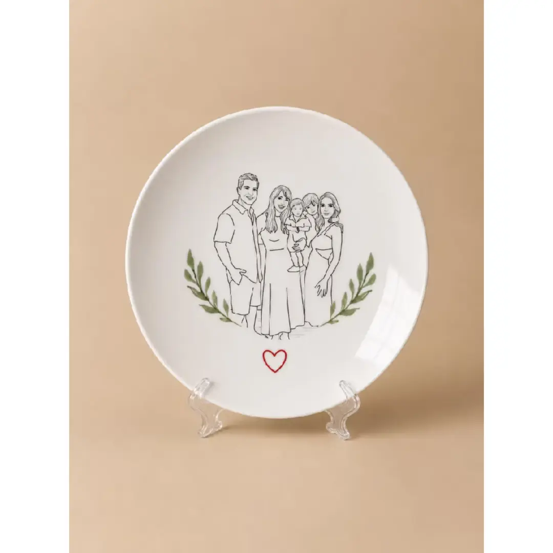 Prato decorativo ~20 cm — foto/ilustração e frase — foto 7