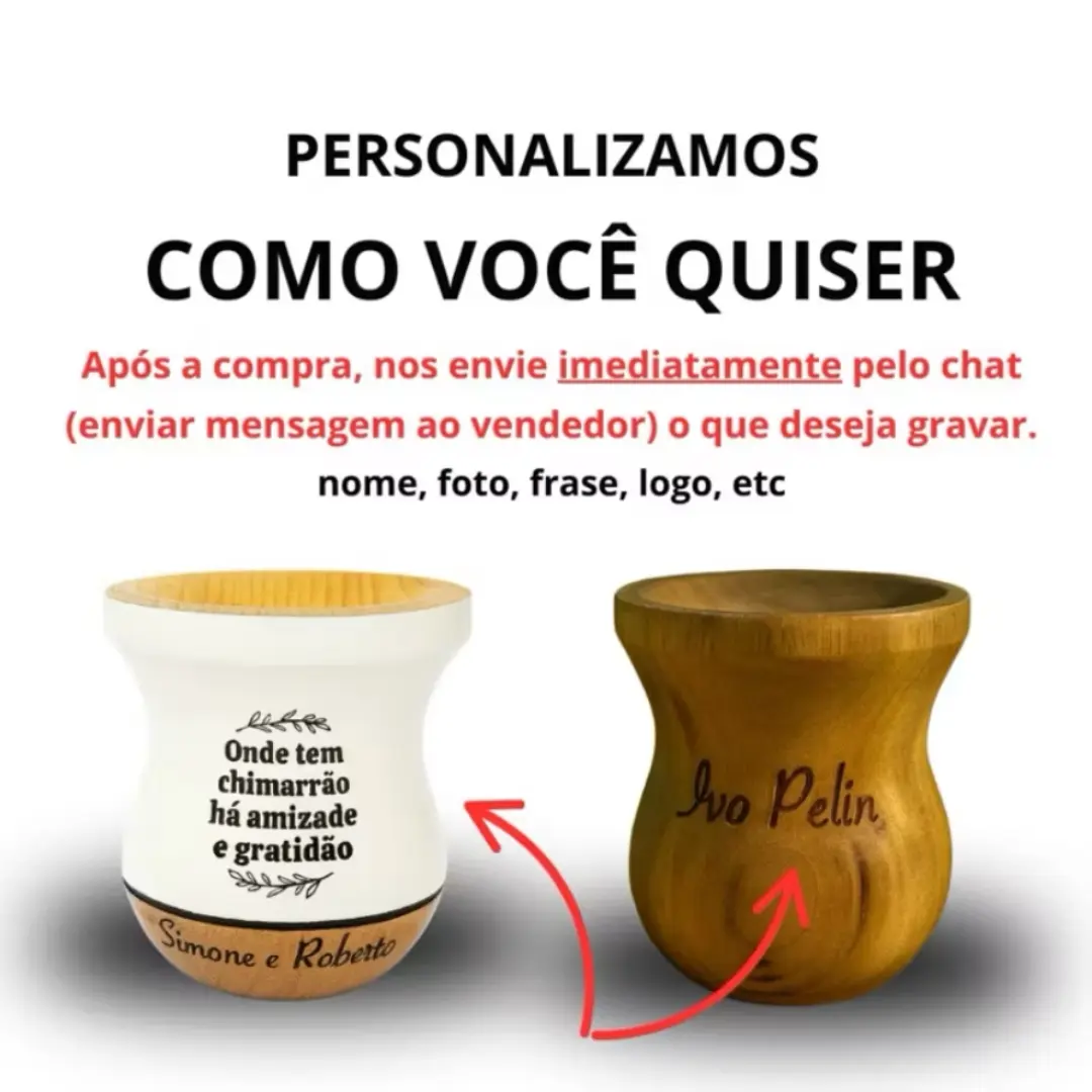 Kit cuia personalizada + bomba de inox — foto 9