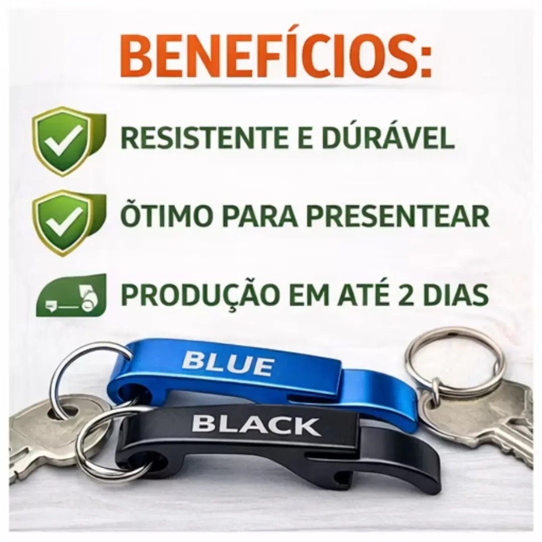 Kit 50 chaveiros abridor com logo da empresa — foto 10