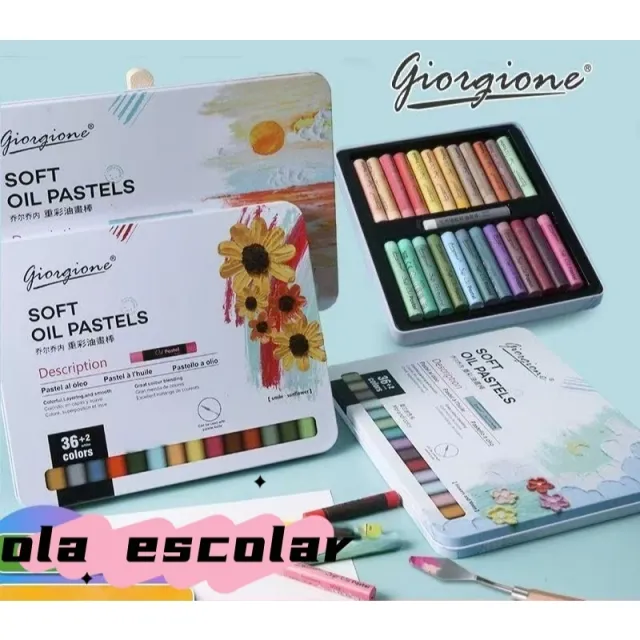 Giz pastel oleoso estojo 36 ou 48 cores