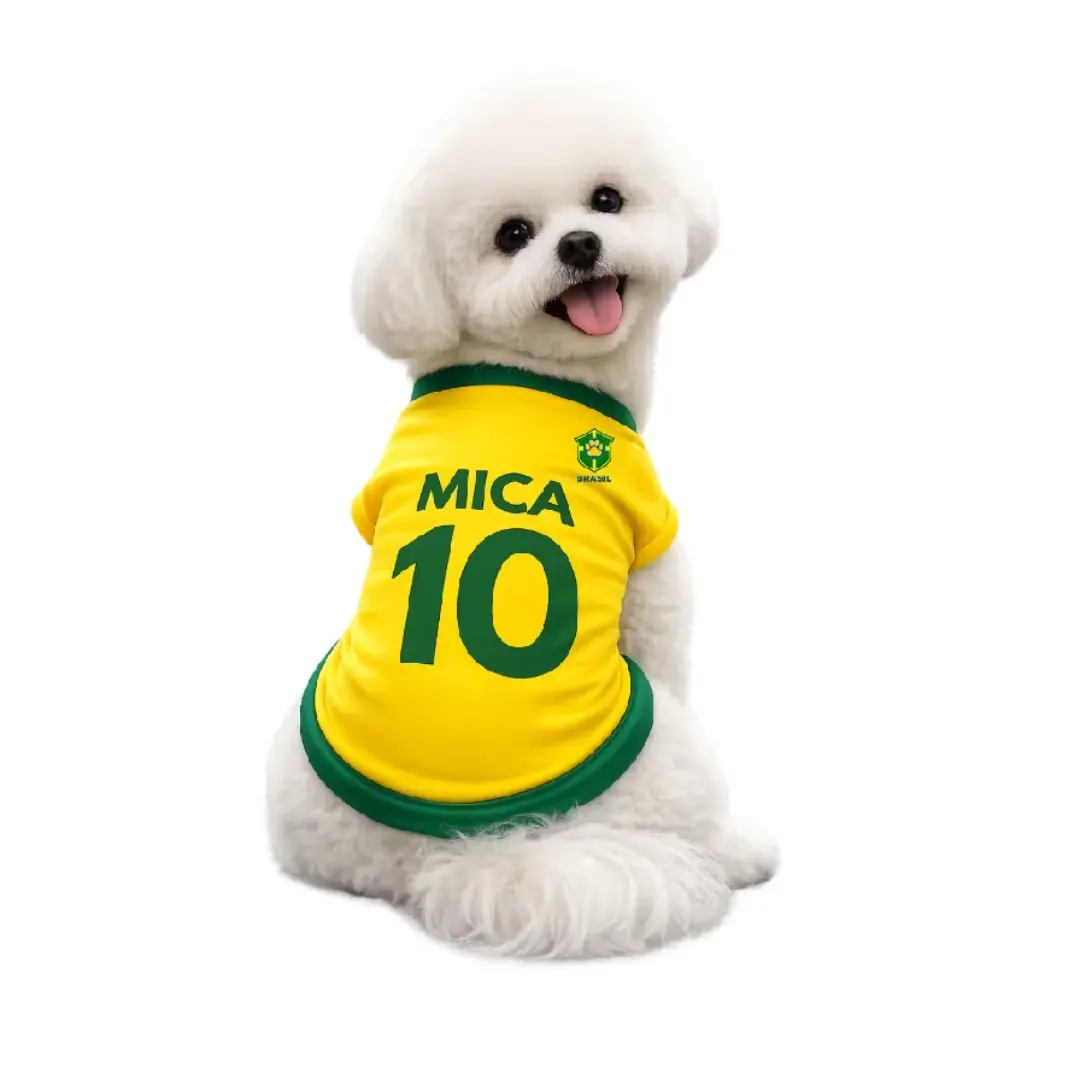 Camisa pet Brasil Copa — nome e número — foto 8