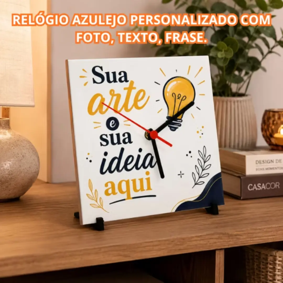 Relógio de azulejo com foto — 15×15 ou 20×20 — foto 3