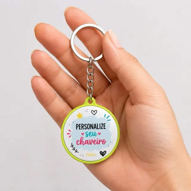 Chaveiro botton 3,2 cm personalizado