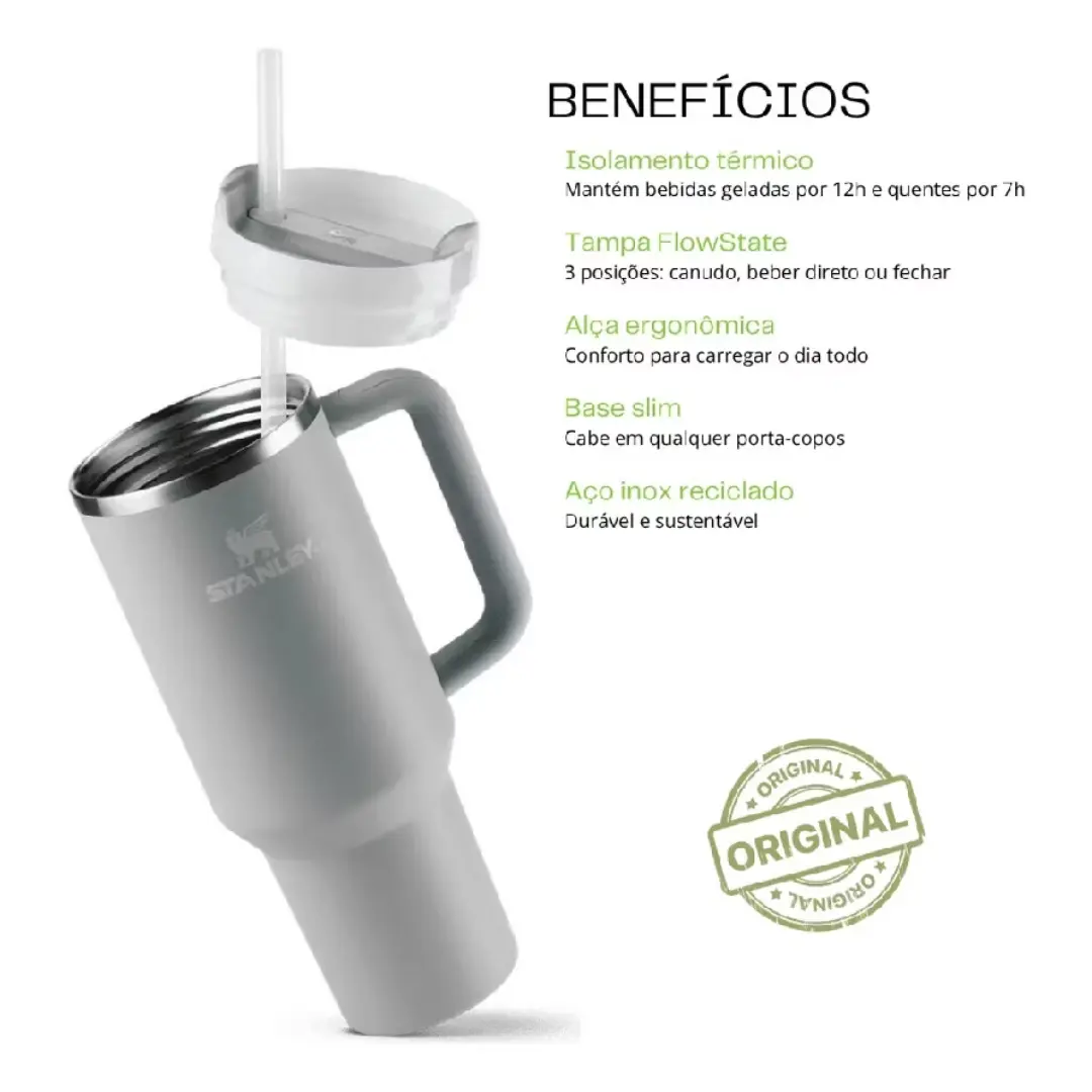 Copo Stanley Quencher Tumbler 1,18 L Ash — foto 6