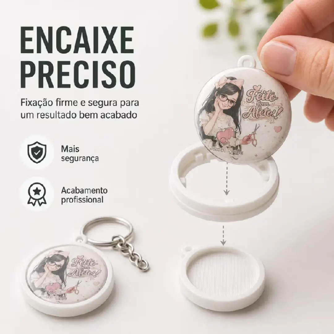 Base dupla 32 mm para chaveiro de botton — foto 9