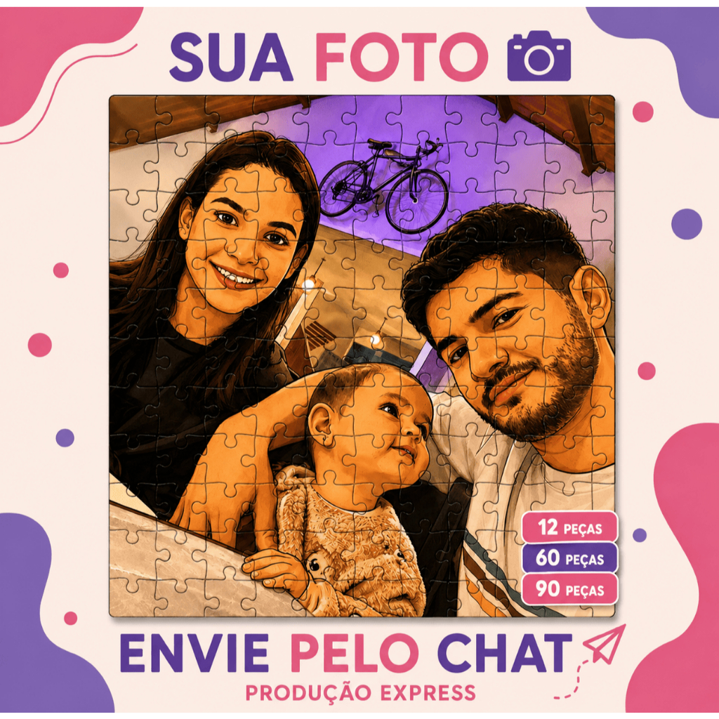 Quebra-cabeça com foto — 12, 60 ou 90 peças