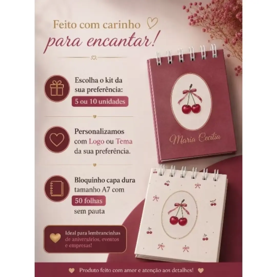 Bloquinhos A7 personalizados (5/10/20) — foto 5