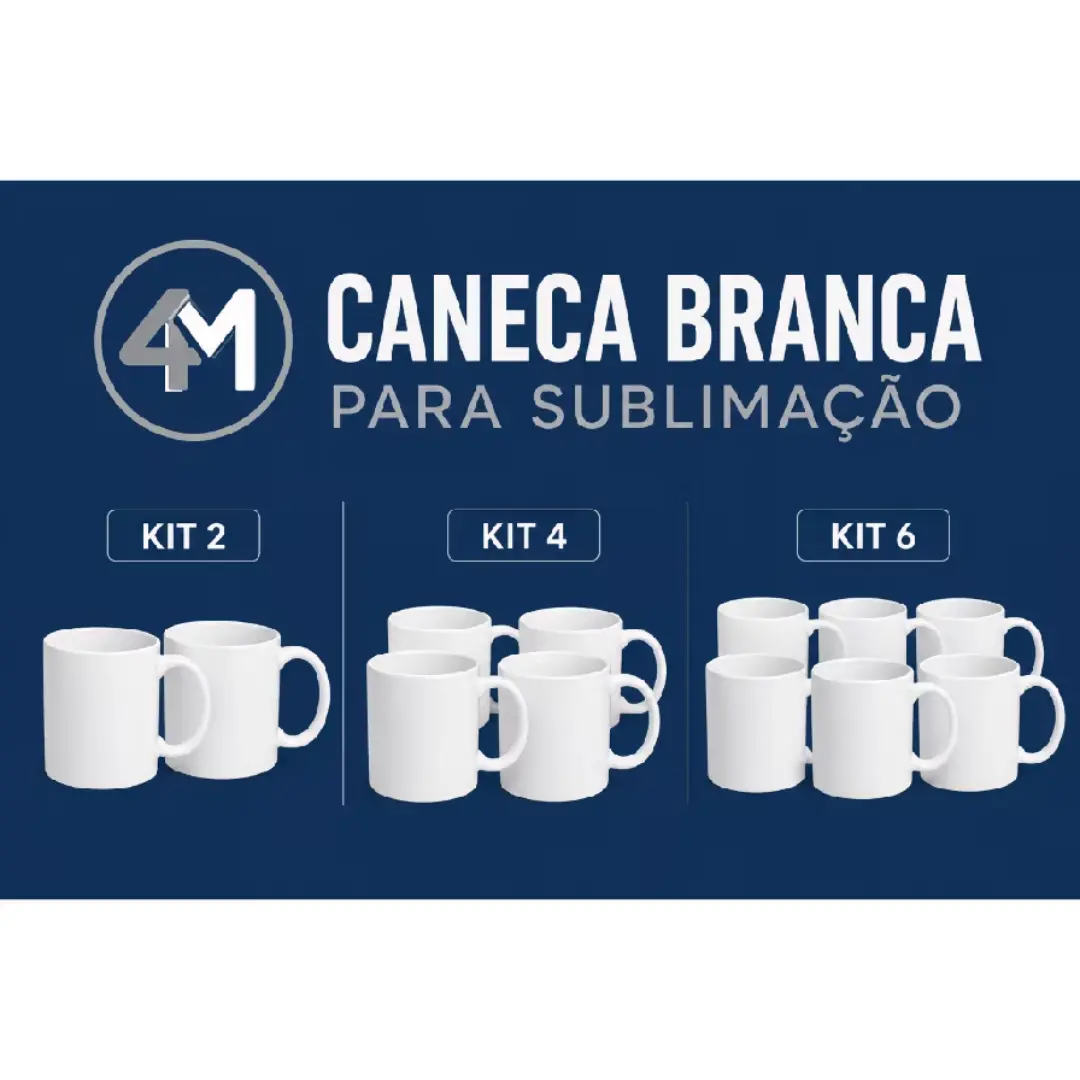 Caneca branca sublimação 325 ml (kit 2/4/6) — foto 2