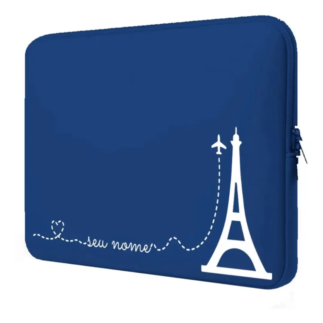 Capa de notebook neoprene personalizada — tema Love Paris — foto 3