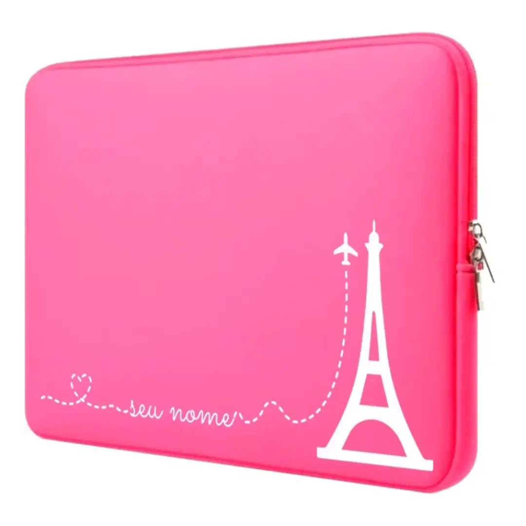 Capa de notebook neoprene personalizada — tema Love Paris — foto 4