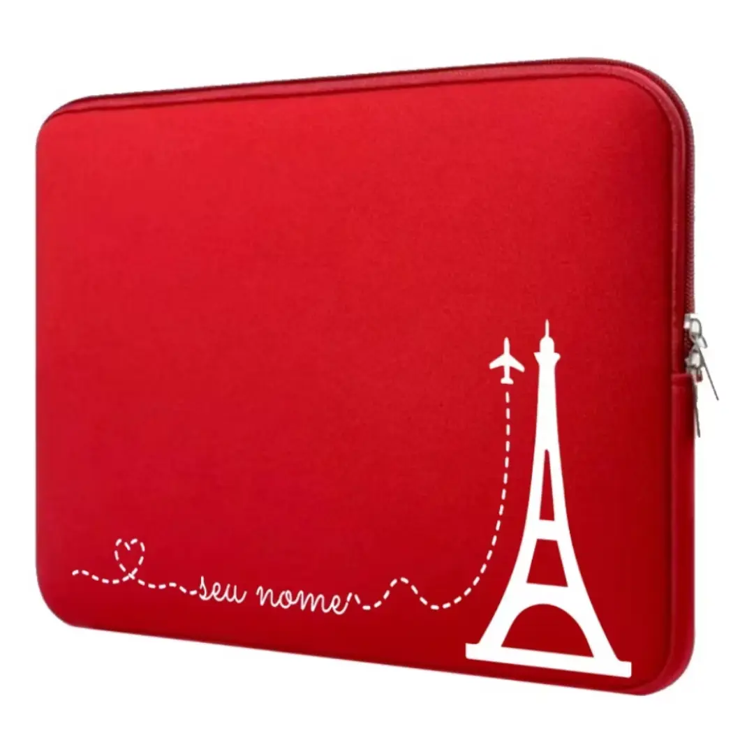 Capa de notebook neoprene personalizada — tema Love Paris — foto 5