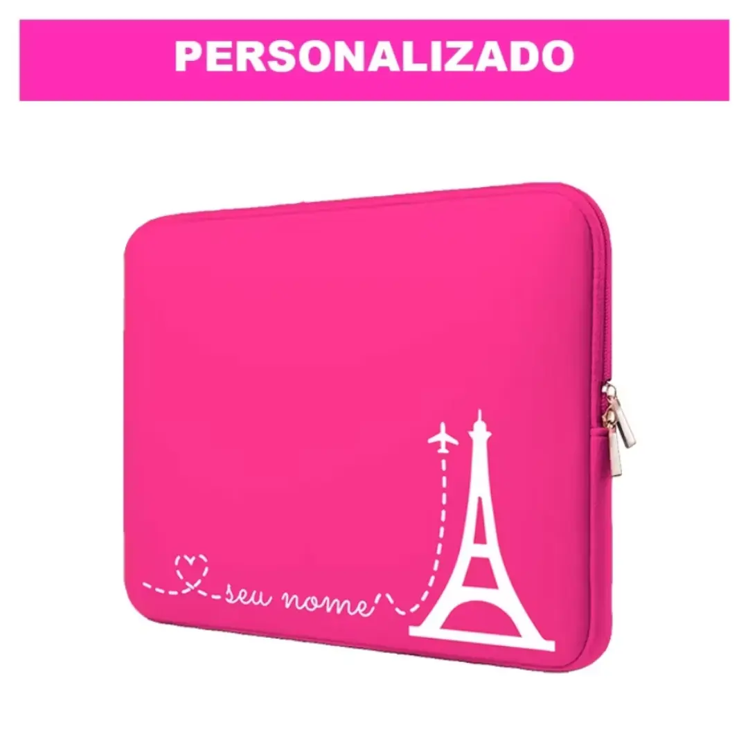 Capa de notebook neoprene personalizada — tema Love Paris — foto 9