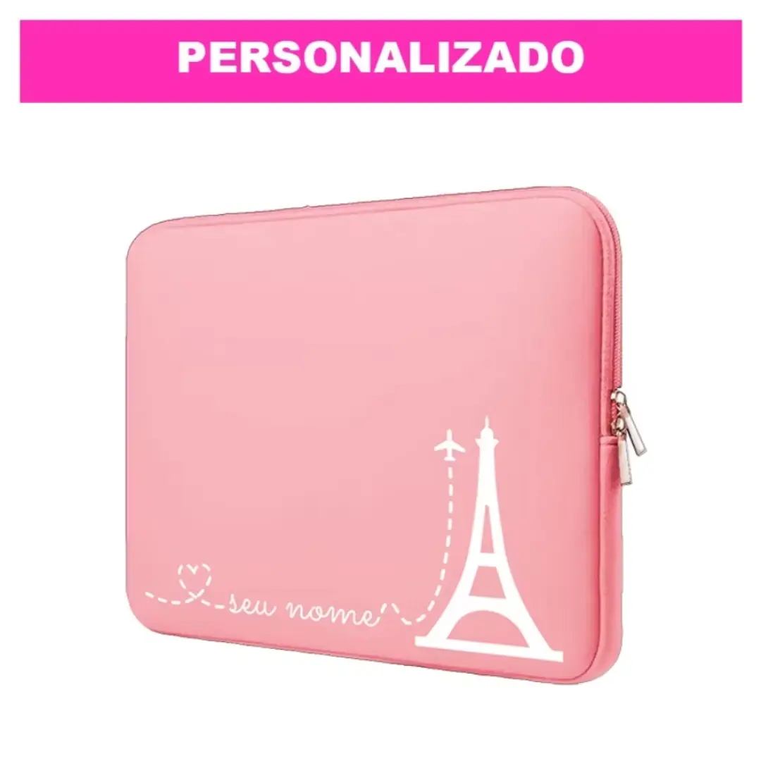 Capa de notebook neoprene personalizada — tema Love Paris — foto 13