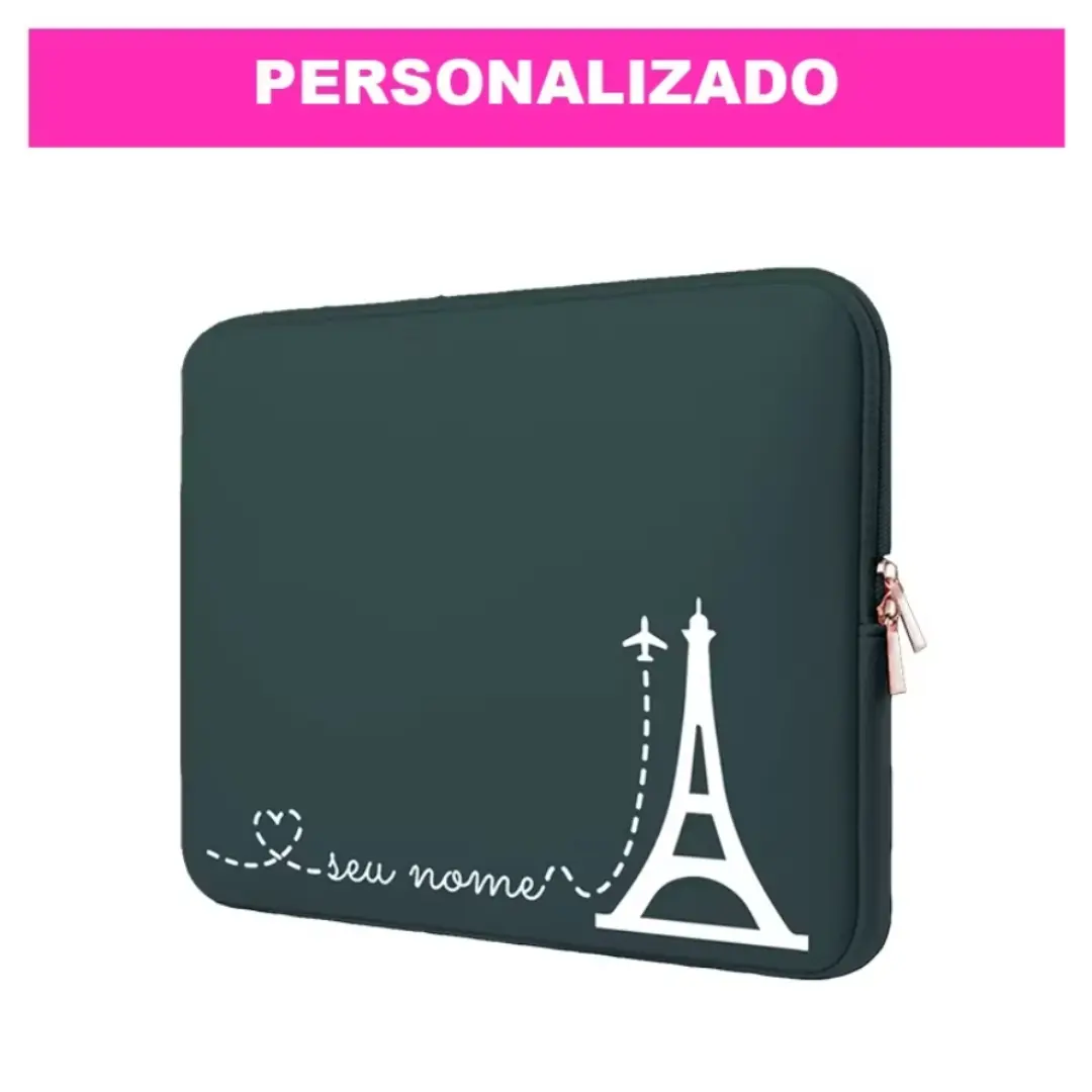 Capa de notebook neoprene personalizada — tema Love Paris — foto 14