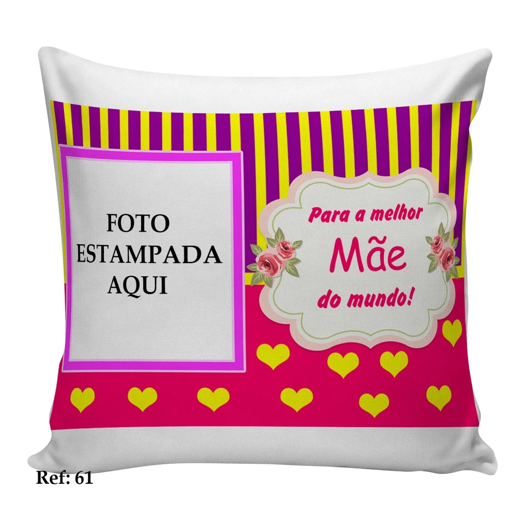 Almofada personalizada melhor mãe do mundo com foto
