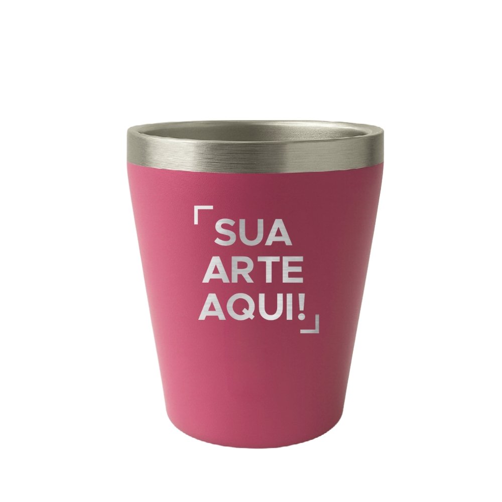 260ML - Copo Térmico Personalizado com Sua Logo/Nome/Sua Identidade – Gravação a Laser Ideal para Brindes corporativos